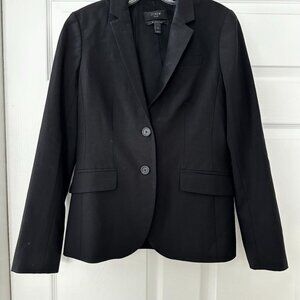 J.Crew Black Wool Blazer Size 4 Classic Tailored Jacket